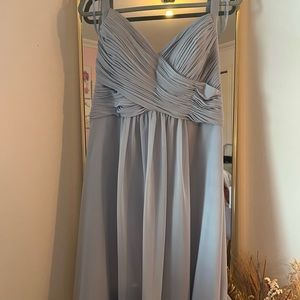 Light-Blue Halter Sweetheart Dress
